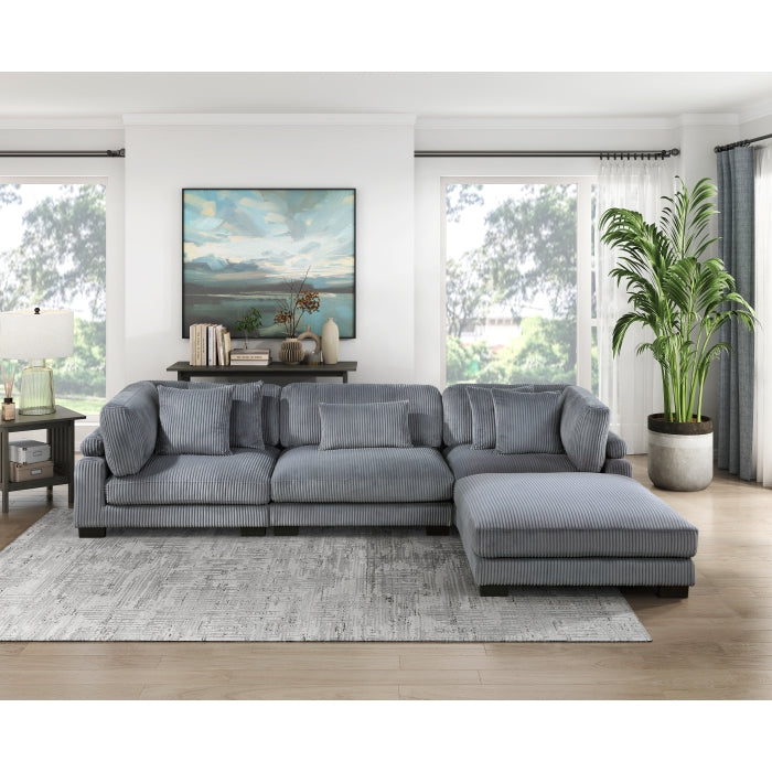 8555GY* 4OT 4-Piece Modular Sectional w/ Ottoman