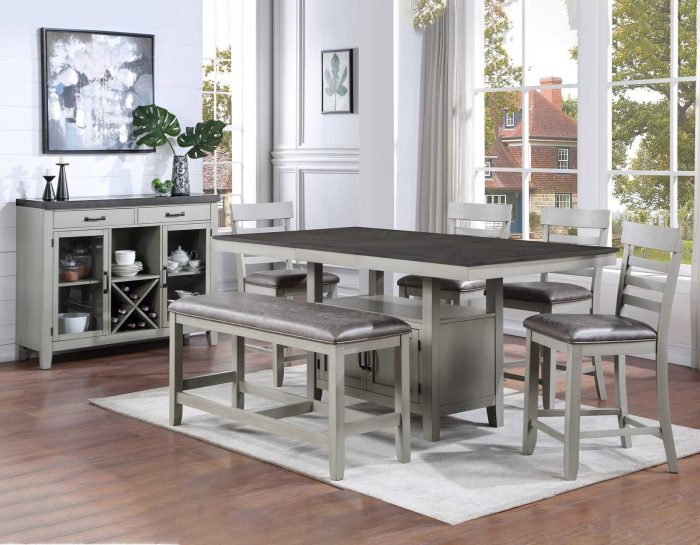 Hyland 5-Piece Counter Dining Set (Counter Table & 4 Counter Chairs)