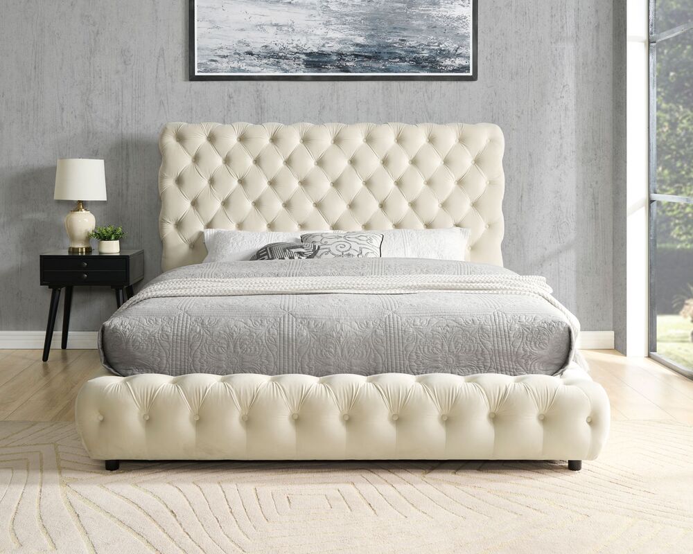 Dream Beige Platform Bed - Queen, King **NEW ARRIVAL**