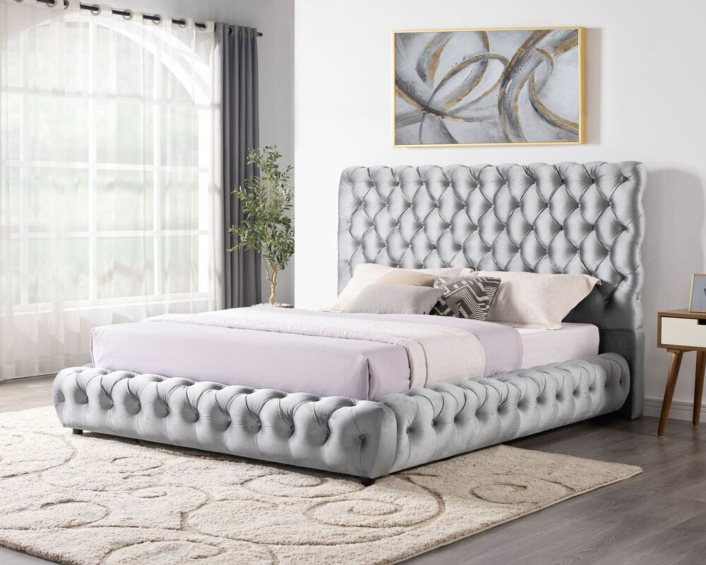 Dream Gray Platform Bed - Queen, King **NEW ARRIVAL**
