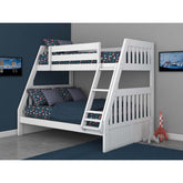 TWIN/FULL MISSION BUNKBED WHITE
