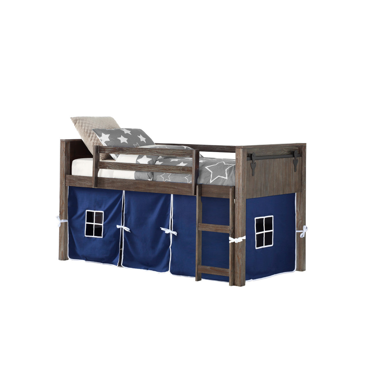 BARN DOOR LOW LOFT BRUSHED SHADOW W/BLUE TENT KIT