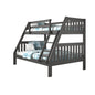 TWIN/FULL MISSION BUNKBED DARK GREY