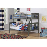 TWIN/FULL MISSION BUNKBED BRUSHED GREY
