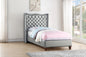 1501-TS Princess PU Silver Twin bed