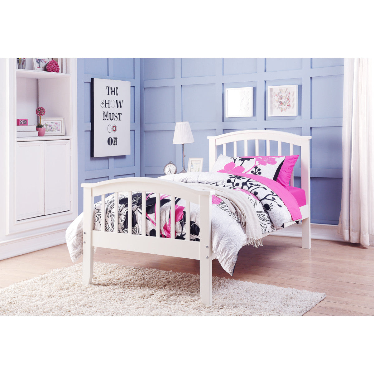 TWIN COLUMBIA BED WHITE