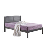 FULL LOUVER BED ANTIQUE GREY