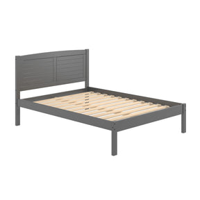 FULL LOUVER BED ANTIQUE GREY