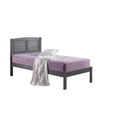 TWIN LOUVER BED ANTIQUE GREY