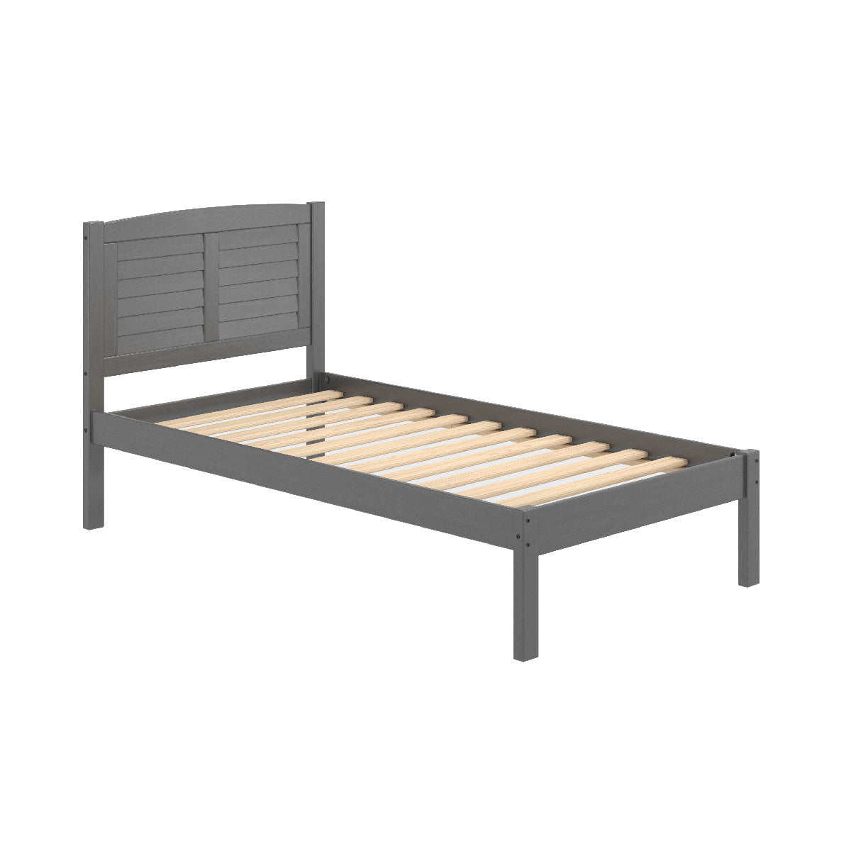 TWIN LOUVER BED ANTIQUE GREY