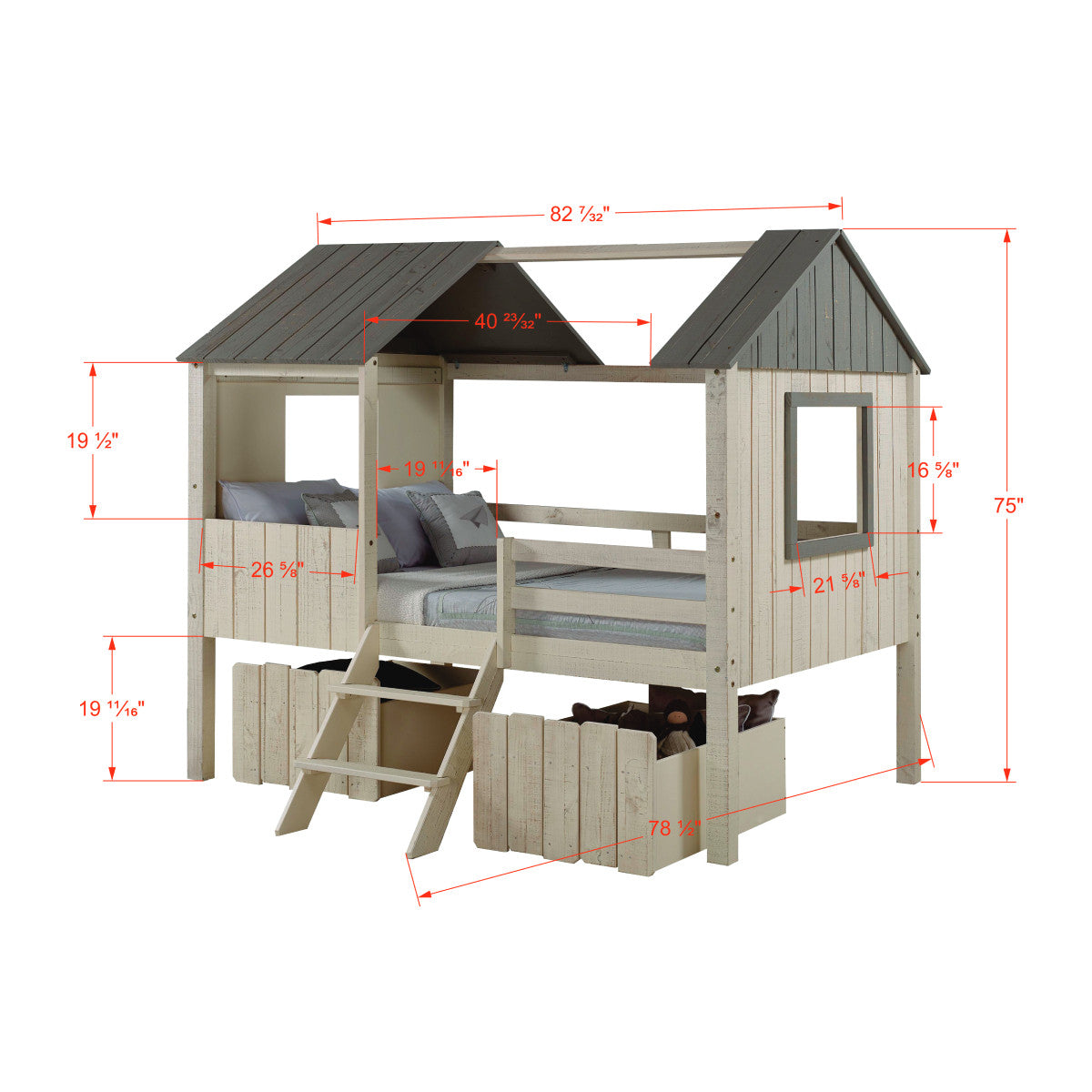 FULL HOUSE LOW LOFT RUSTIC SAND/RUSTIC GREY