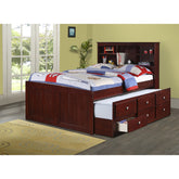 BOOKCASE CAPTAINS TRUNDLE BED FULL CAPPUCCINO