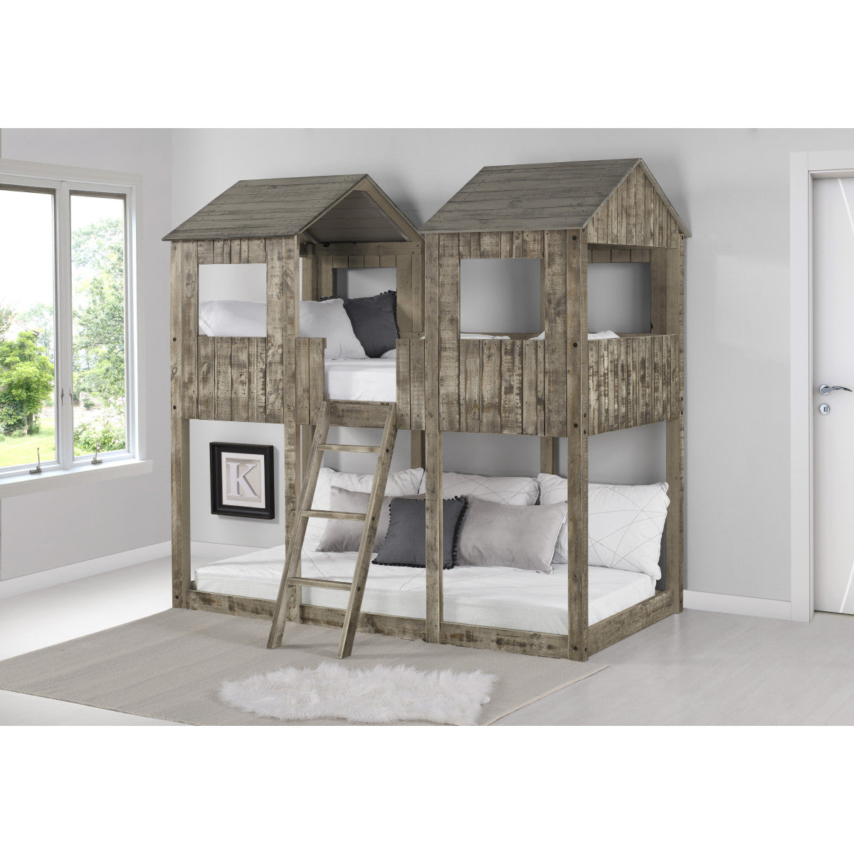 T/T TOWER BUNKBED RUSTIC DIRTY WHITE