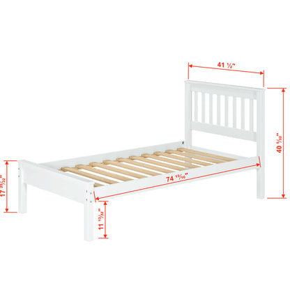 TWIN CONTEMPO BED WHITE