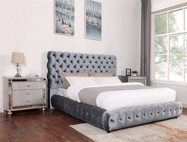 SET5112GY FLORY BED GRAY