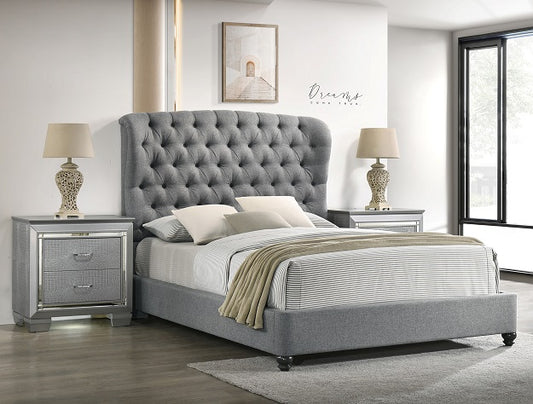 SET5138GY LINDA BED GRAY