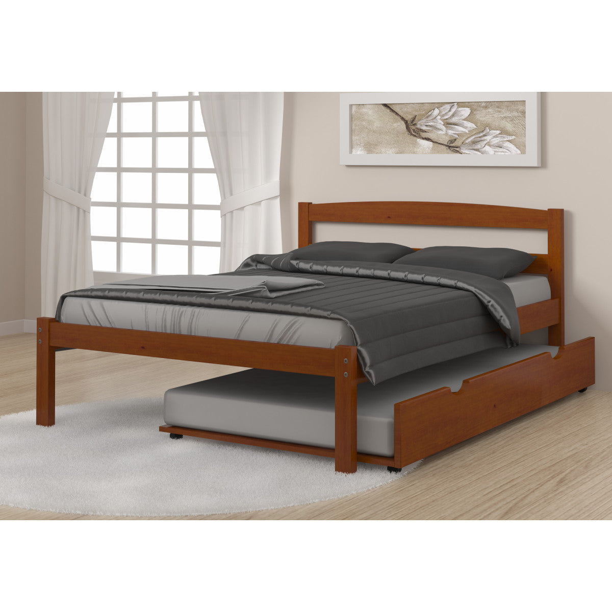 FULL ECONO BED WITH TRUNDLE BED ESPRESSO FINISH