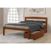 FULL ECONO BED WITH DUAL UNDER BED DRAWERS ESPRESSO FINISH