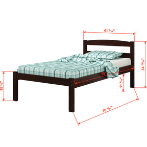 TWIN ECONO BED WITH TRUNDLE BED DARK CAPPUCCINO FINISH