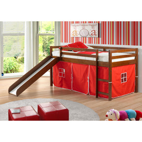 TENT BED ESPRESSO W/RED TENT KIT