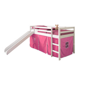 TENT BED WHITE W/PINK TENT KIT