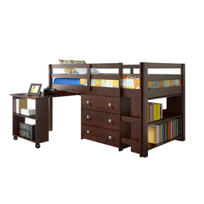 LOW LOFT BED CAPPUCCINO