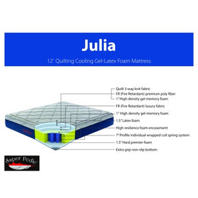 Julia – 12″ Pocket Cooling Gel & Latex Foam