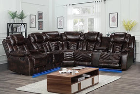 S2021 Lucky Charm Sectional (Brown)