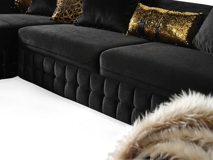 Sicilya Sectional (Black)