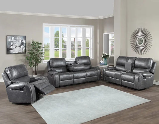 Gray 3pc Reclining Set