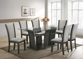 Grey Dining Table + 6 Chair Set