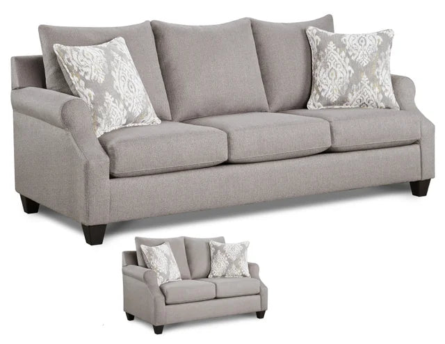 1190 Sofa & Loveseat Grey