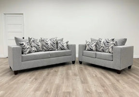 110-Gray Sofa & Loveseat Set
