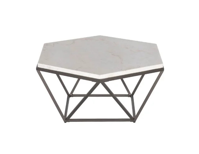 Marble Top Hexagon Cocktail Table **New Arrival**