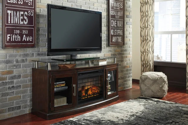TV Stand w/Fireplace 60"L ***NEW
