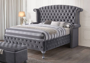Diamond Palace Bedroom Set Queen or King (Gray) **NEW ARRIVAL**