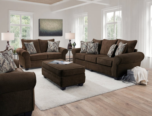 Behold 1000-Chocolate Sofa & Loveseat Set