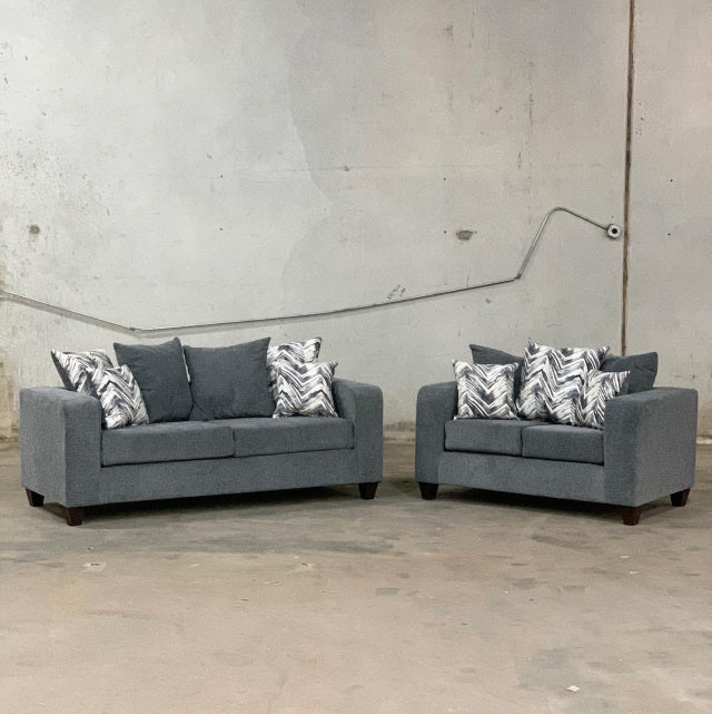 110 - Charcoal Sofa & Loveseat Set