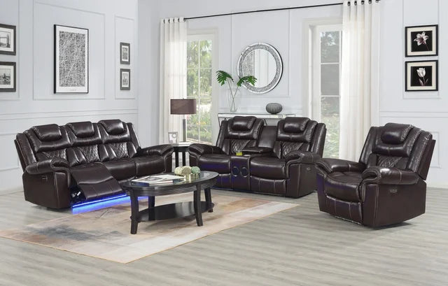 Alexa Brown - 3pc Power Living Room Set
