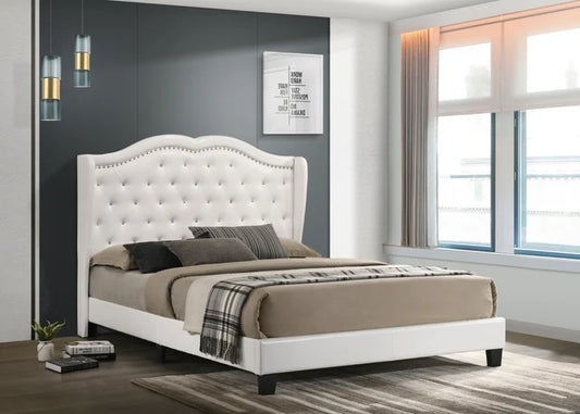Paradise2 White - Full, Queen, King **PLATFORM BED**