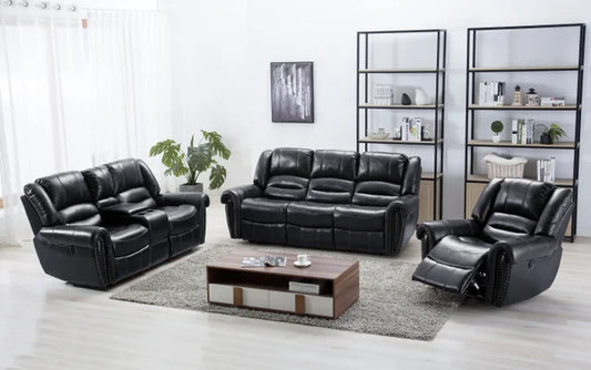 Gel Black - 3PC Reclining Set